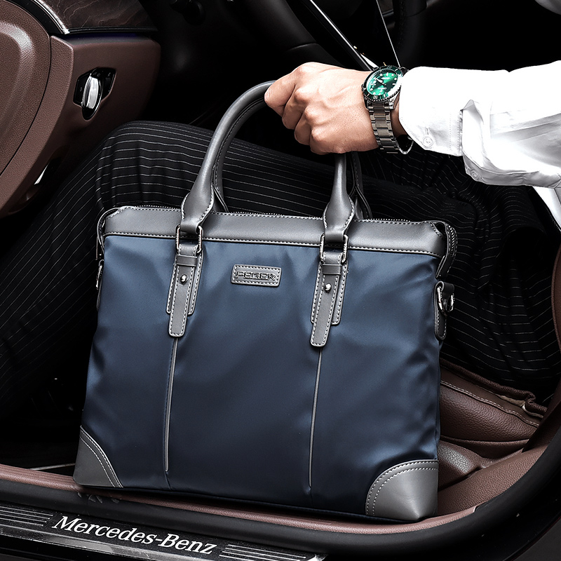 Feige Briefcase Men's Canvas Business Large Capacity Men's Bag Messenger Bag Casual Backpack Handbag Men's Document Bag