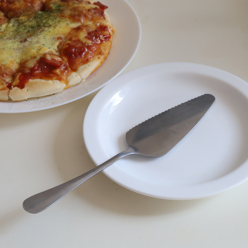 Rice canteen pizza shovel 430 stainless steel cake shovel triangle ins western food baking cream scraper spatula