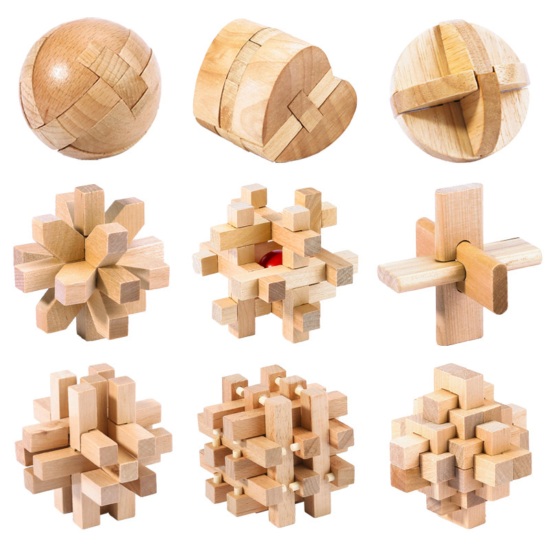 Ruban lock suit Kong Minglock Children's puzzle force solution ring buckle moving brain toy adult high difficulty full range of nine serial