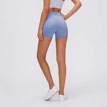 LULU yoga clothes naked fitness shorts sexy thin waist lifting hip professional training running hot pants women