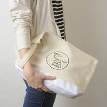 Japanese style PVC canvas hand bag travel storage bag zipper bag underwear finishing bag with strap