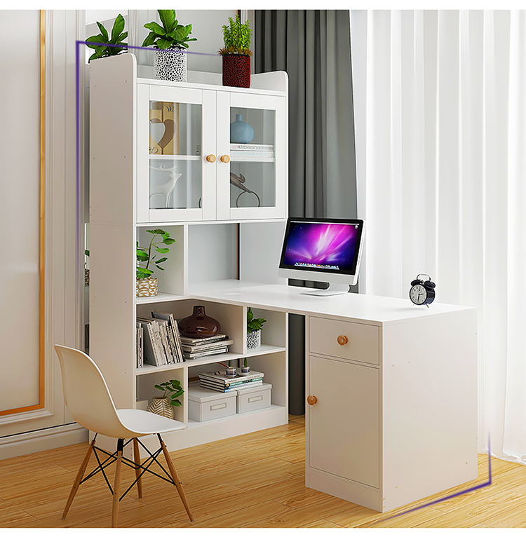 Tủ sách hiện đại đơn giản Tủ sách châu Âu bàn máy tính một phòng khách học kết hợp tủ sách tủ đơn giản - Buồng tủ đựng giày