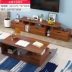 Tủ tivi hiện đại tối giản Bàn trà kết hợp tủ TV kết hợp phòng khách căn hộ nhỏ Tủ kính thiên văn Bắc Âu giả gỗ - Buồng tủ để quần áo Buồng