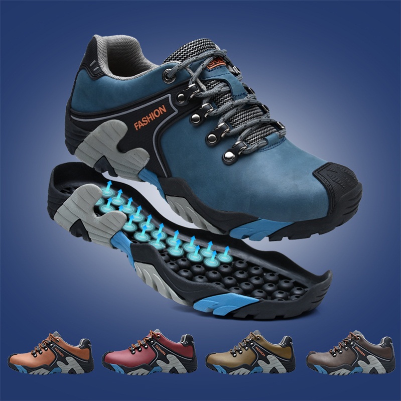 Lejiatu autumn and winter velvet hiking shoes men's cotton shoes Sports running shoes Non-slip wear-resistant outdoor warm hiking shoes