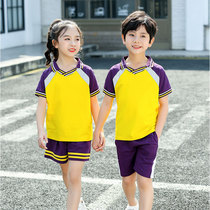 Zhuhai Doumen District Primary School Uniform uniform clothing long sleeve T-shirt spring and autumn short sleeve summer suit Cotton