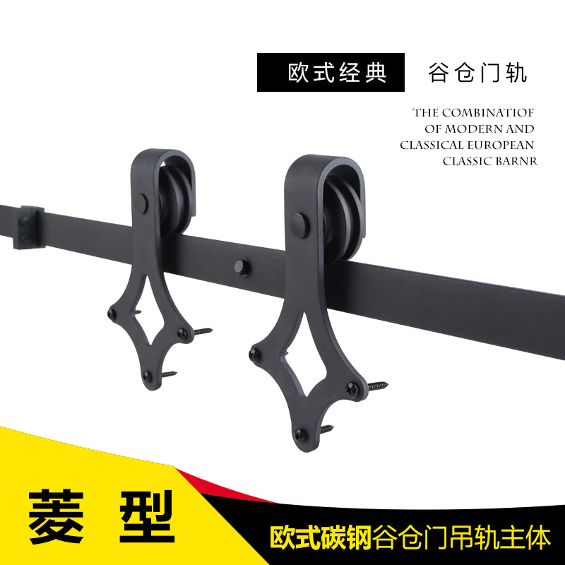 Barn Door Door Gauge Suspension Wheel Suspension Slide American Transfer Doors Straight track Door pulley Five gold accessories Full set