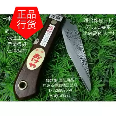 Imported from Japan Fujiwara folding grafting knife Woodworking knife Small knife budding knife Green steel forging