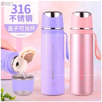 20 hours 316 stainless steel water bottle Cup female male water Cup student heat preservation large capacity portable 500ml