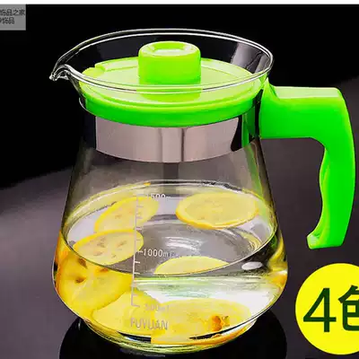 Filter glass bubble teapot heat-resistant high temperature water bottle cold water bottle transparent large flower teapot tea breinner can be used