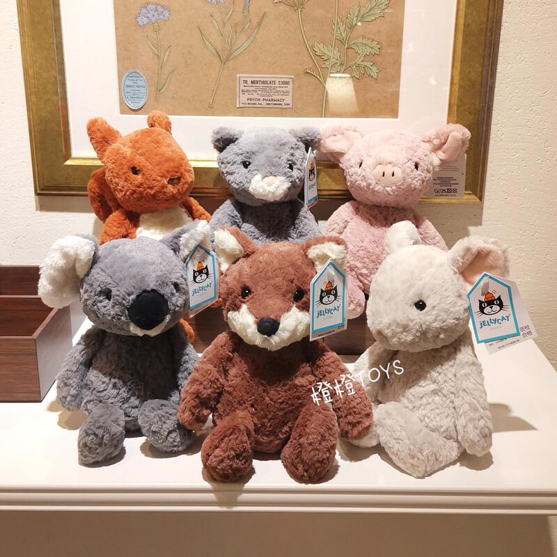 Jellycat Tumbletuft Fox, Mouse, Monkey, Squirrel, Duck, Pig, Rabbit, Koala, Monkey
