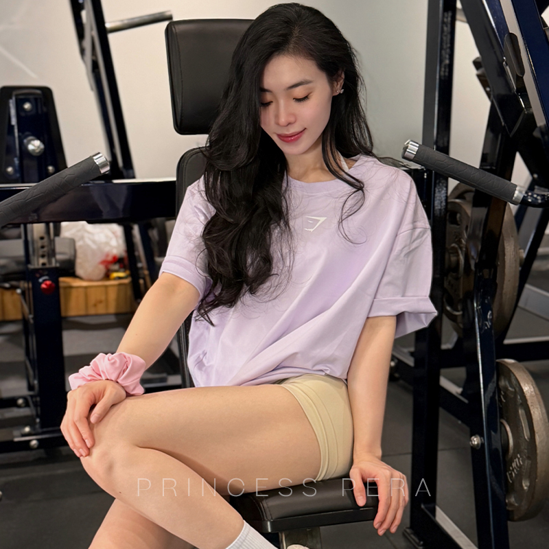 Sweet Pear Gymshak Shark Fitness T-Shirt for Women Power Letter Print Fitness Short Sleeve Loose Sports Fitness Wear Sweet Pear Gymshak Shark Fitness T-Shirt for Women Power Letter Print Fitness Short Sleeve Loose Sports Fitness Wear