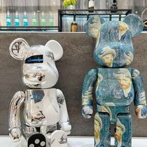 bearbrick violent bear swing piece empty mountain base hand run tide play building blocks bear 400% Van Gogh paparazzi blind box gift