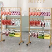 Lingerie Shop Show Rack Male Girls Shorts Middle Island Rack Bra Underpants Bifacial Hanging Mall Display Rack Ground