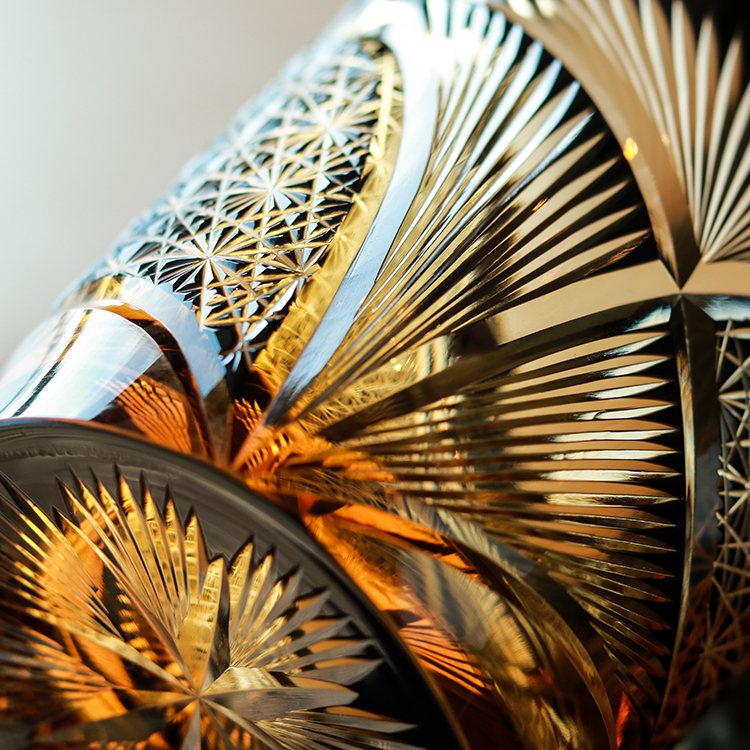 Seven Treasure Chic handmade Chrysanthemum Glass glass of wine with Japanese style Amber Cups of Edo Cheeko Whisky Wine Glasses-Taobao