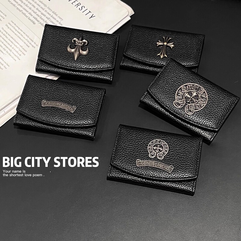 Trendy Retro Cross Card Holder Suitable for Storing Coins and Documents, New Style Lychee Pattern Faux Leather Soft Case for Men and Women
