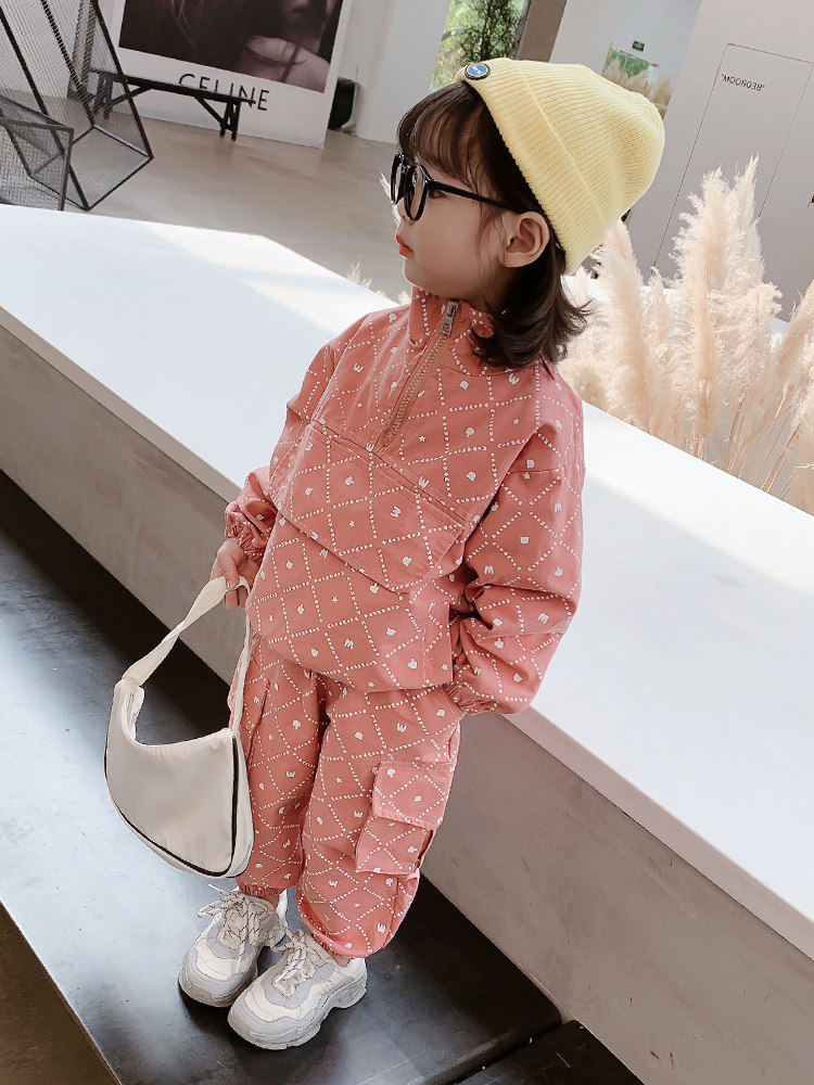 Children's suit spring suit 2021 new foreign school sports net red children's clothes baby spring and autumn fashionable two-piece set