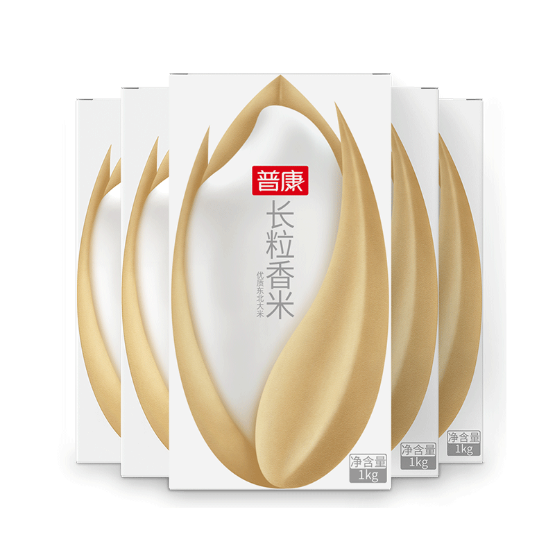 普康 长粒香米 东北大米 1kg*5盒 天猫优惠券折后￥29包邮（￥39-10）