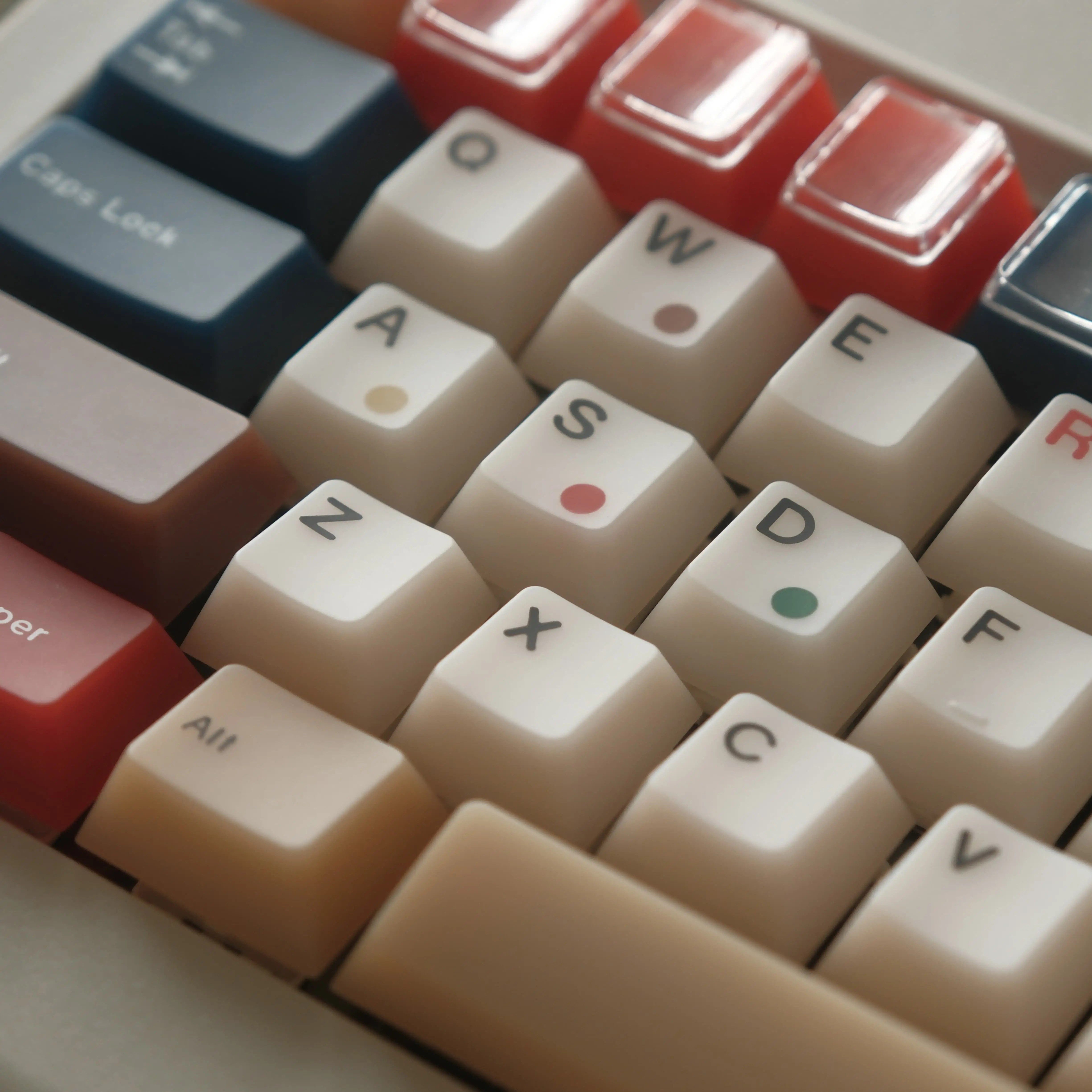 186 Keys/set Soft Jade Texture Mixed Light Keycaps PC Material Key