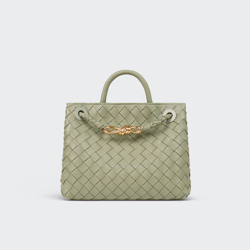 Boliz Figure-Eight Buckle Bowknot Sheepskin Handmade Woven Bag Crossbody Handbag Shoulder Underarm Bag Celebrity Style