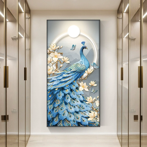 Простая северная павлина магнолия цветочный крыльцо 5D Diamond Painting 2023 Новая гостиная, полная вышитых бриллианто