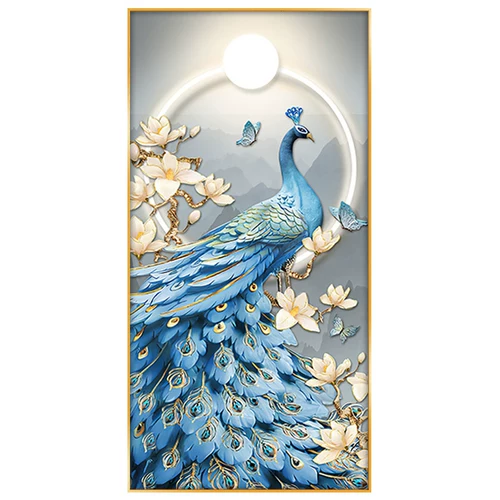 Простая северная павлина магнолия цветочный крыльцо 5D Diamond Painting 2023 Новая гостиная, полная вышитых бриллианто