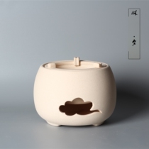 Lin Xi Japanese handmade white mud Auspicious Cloud carbon stove air stove ceramic cooking tea stove Kung Fu Tea stove olive charcoal small tea stove