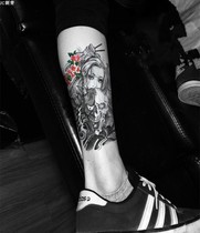 Waterproof tattoo stickers Sakura beauty Prajna Geisha men and women realistic Geisha arm long-lasting simulation tattoo
