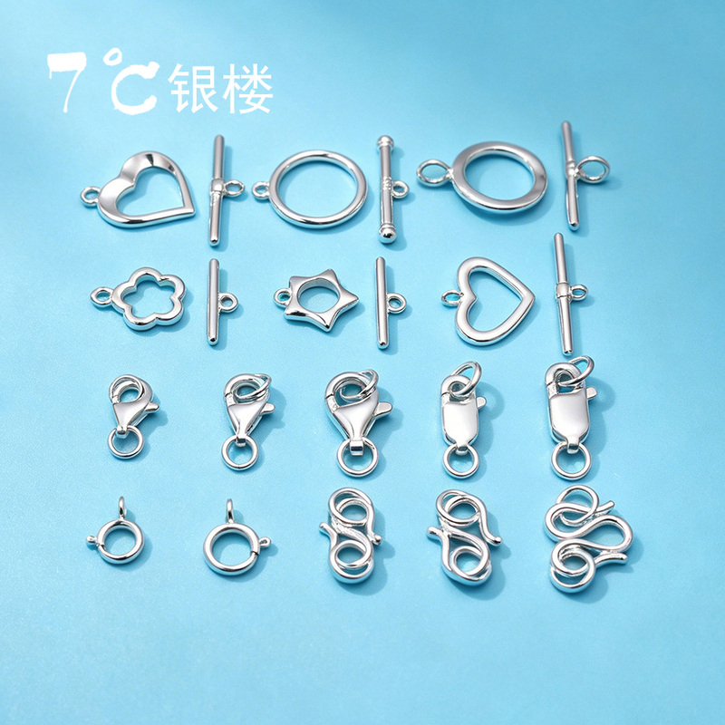 S925 Sterling Silver Ot Clasp Spring Clasp Lobster Clasp W Clasp DIY Crystal Bracelet Necklace End Clasp Silver Jewelry Accessories S925 Sterling Silver Ot Clasp Spring Clasp Lobster Clasp W Clasp DIY Crystal Bracelet Necklace End Clasp Silver Jewelry Accessories