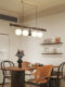 Medieval-Style Restaurant Chandelier, French Retro Four-Head Long Bar Island Dining Room Lamp, Creative and Elegant Lighting Fixtures