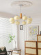 Medieval wood style retro glass chandelier French cream living room bedroom dining room modern simple persimmon lamps
