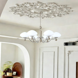 French Mid-Century Style Living Room Chandelier, American Retro Glass Blank Lamp, 2026 New Model for Study, Bedroom, and Dining Room Lighting