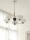 Vintage Living Room Chandelier, Retro Dining Room French Bauhaus Style Dining Room Bedroom Study Cream Persimmon Solid Wood Lighting Fixtures