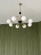 French Retro Glass Ball Chandelier Bauhaus Modern Cream Living Room Dining Room Bedroom Smart Medieval Magic Bean Lamp