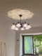 French Retro Floral Projection Living Room Chandelier American Style Internet Celebrity Atmosphere Elegant Bronze Bedroom Room Lighting Fixtures