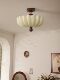 Vintage Cream-Style Bedroom Ceiling Light French Retro American Style Master Bedroom Study Room Petal Glass Ceiling Lamp