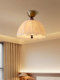 French Mid-Century Style Nanyang Ceiling Lamp, Spring Dawn Bedroom Lamp, American Retro Study Room Living Room Creative Fabric Flower Lamp