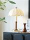 Retro Designer Bedroom Table Lamp, French and American Style Fabric Printed Study Room Master Bedroom Bedside Lamp, High-End Atmosphere Lamp