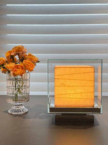 Japanese Retro Guesthouse Bauhaus Bedside Table Lamp Rechargeable Glass Table Lamp Ji Yutang Designer Atmosphere Rice Paper Lamp