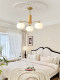 Medieval wood style retro glass chandelier French cream living room bedroom dining room modern simple persimmon lamps
