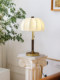 Retro Designer Bedroom Table Lamp, French and American Style Fabric Printed Study Room Master Bedroom Bedside Lamp, High-End Atmosphere Lamp