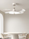 Cream-Style Restaurant Invisible Fan Light, Modern Minimalist White Ceiling Fan Light, Minimalist Smart Vintage Bedroom Fan Light