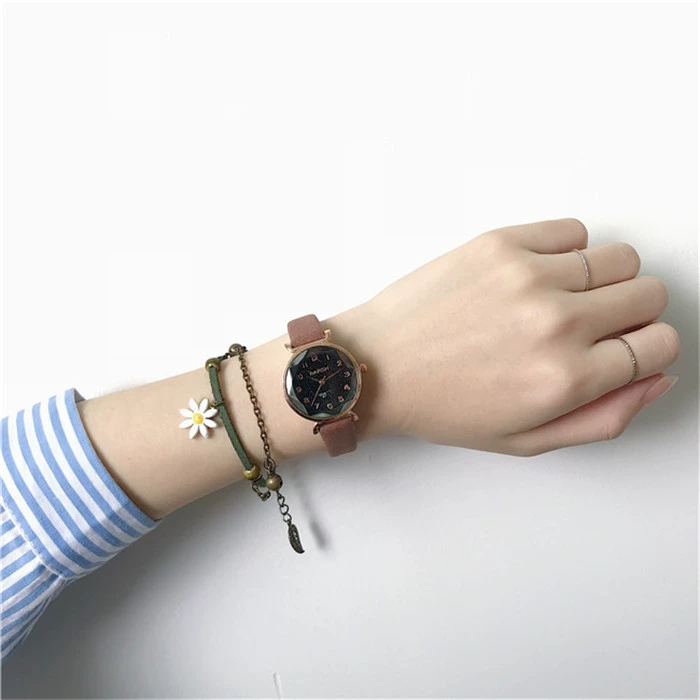 泫 Ya Feng Bracelet ins thiết kế thích hợp nữ tối giản rừng dệt văn học retro lá chuông - Vòng đeo tay Clasp