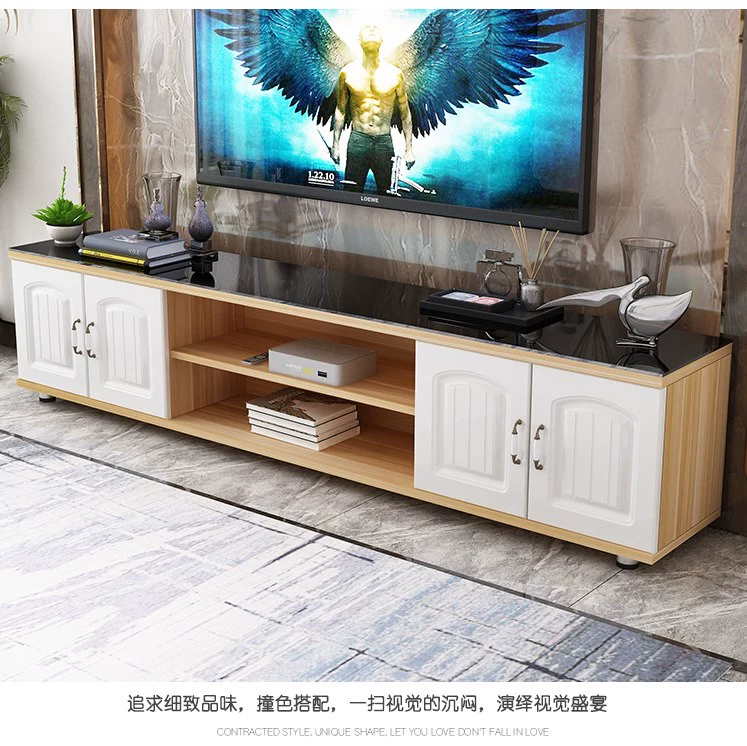Tủ tivi kết hợp bàn cà phê hiện đại tối giản căn hộ nhỏ phòng khách bàn đơn giản sàn tủ hộ gia đình mini kinh tế phong cách châu Âu - TV