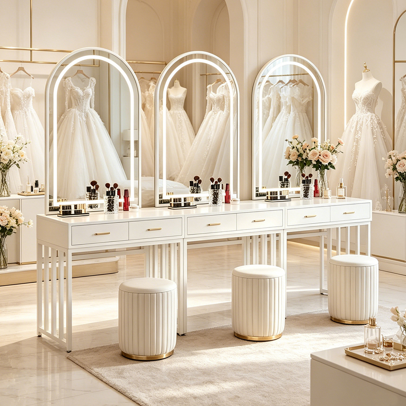 Dressing Table Photo Studio with Lights, Makeup Artist's Special Dressing Table, Wedding Dress Shop, Beauty Salon Makeup Table, Barber Shop Mirror Table Dressing Table Photo Studio with Lights, Makeup Artist's Special Dressing Table, Wedding Dress Shop, Beauty Salon Makeup Table, Barber Shop Mirror Table