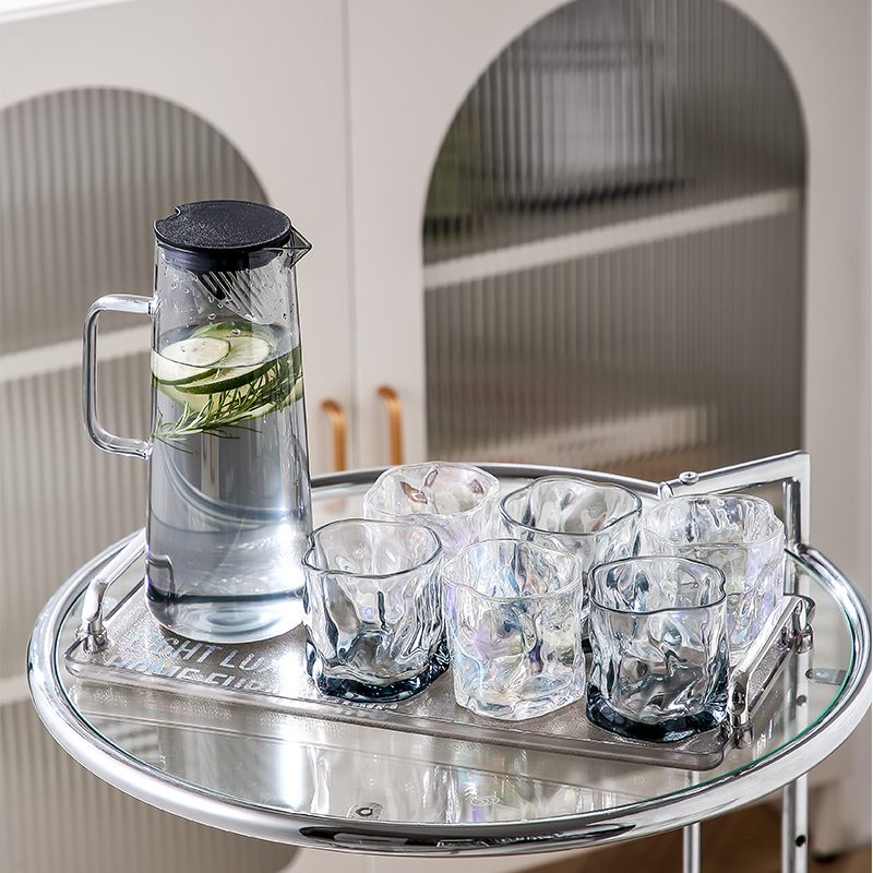 High-value Nordic glass cold kettle new light luxury creative fruit teapot household simple high temperature resistant water set