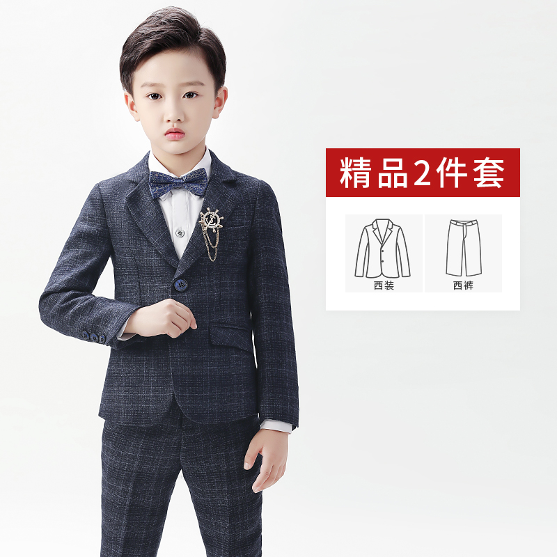 Childrens chàng trai phù hợp với phù hợp với mùa xuân và mùa thu trẻ em hoa ăn mặc vẻ đẹp nam sàn catwalk chiếc váy phù hợp với nhỏ bé đẹp trai bằng tiếng Anh.