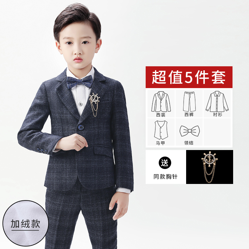 Childrens chàng trai phù hợp với phù hợp với mùa xuân và mùa thu trẻ em hoa ăn mặc vẻ đẹp nam sàn catwalk chiếc váy phù hợp với nhỏ bé đẹp trai bằng tiếng Anh.