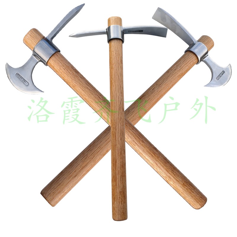 Stainless steel pick axe Tips Axe Small Ocean Pick Mountaineering Pick Cut Tree Root Hoe Head Small Pick Head Portable Ice Pick Cross Pick