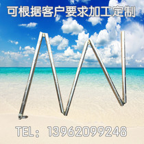 Marine bathymetry Rod 370306 water depth copper scale five folding test rod measuring water depth measuring hammer