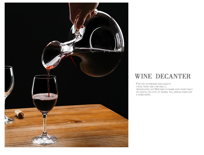 Decanter với xử lý rượu vang rượu vang decanter rượu chì tinh thể thủy tinh miễn phí 1800 ML lớn